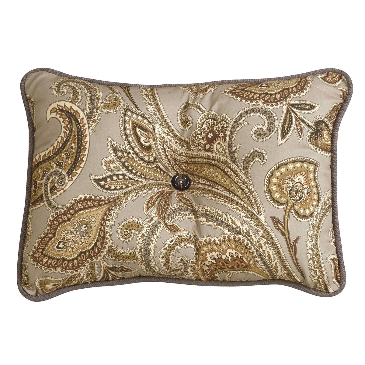 Piedmont Paisley Tufted Lumbar Pillow, 16" x 21", 1PC