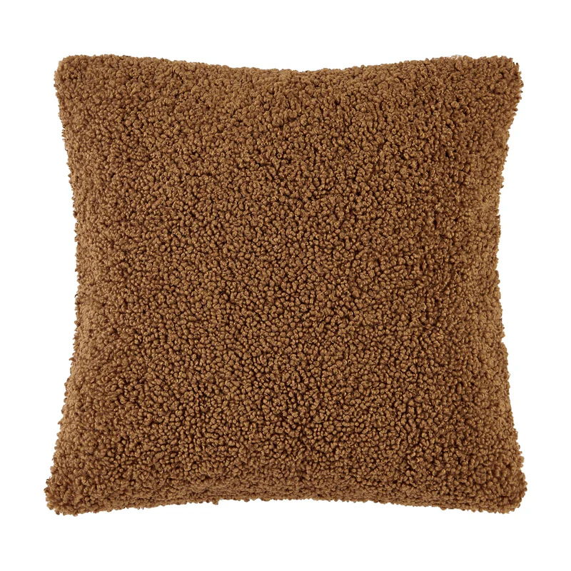 Teddy Pillow with Down Insert, 18" x 18", Umber, 1PC