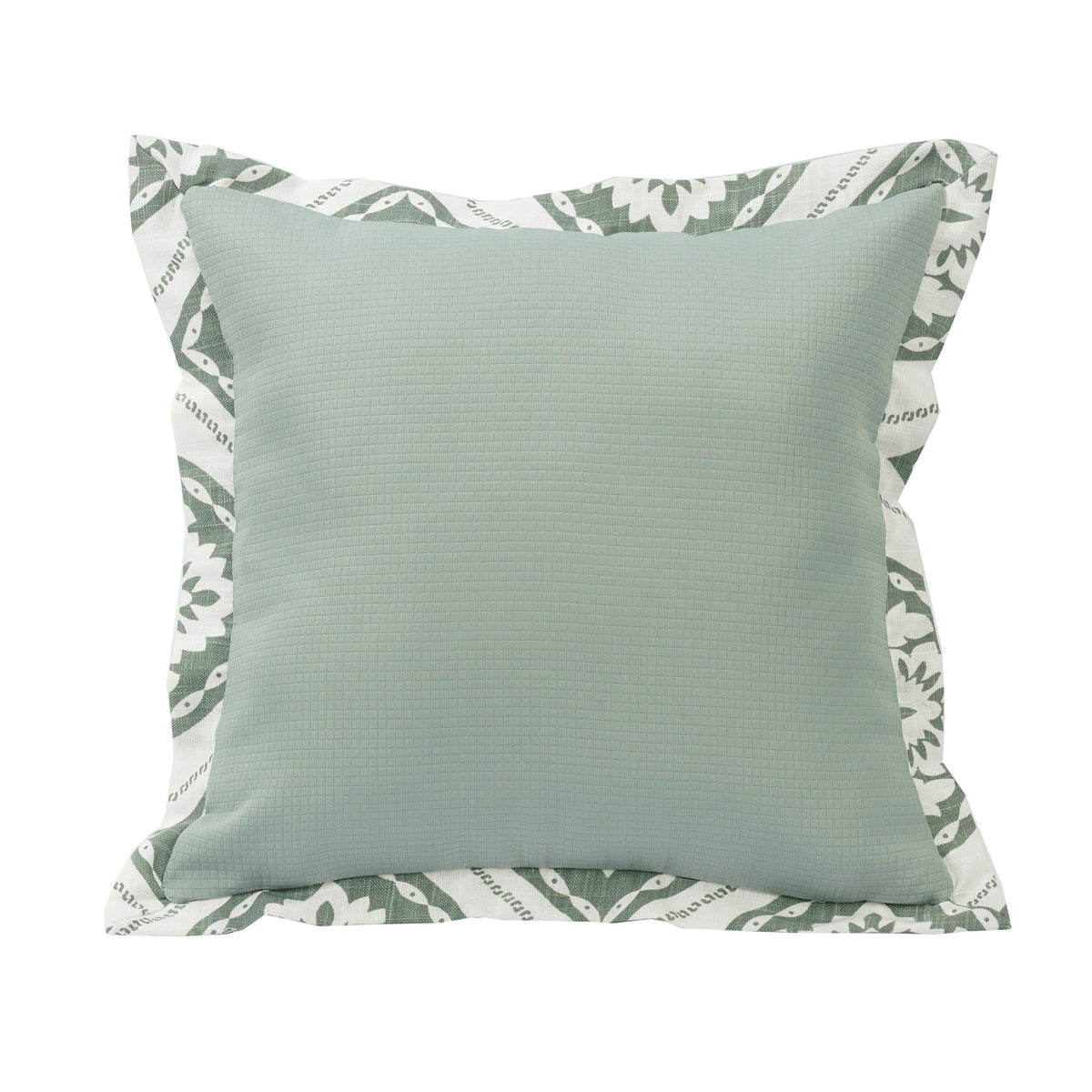 Belmont Textured Fabric Graphic Printed Flanged Pillow, 18" x 18", 1PC
