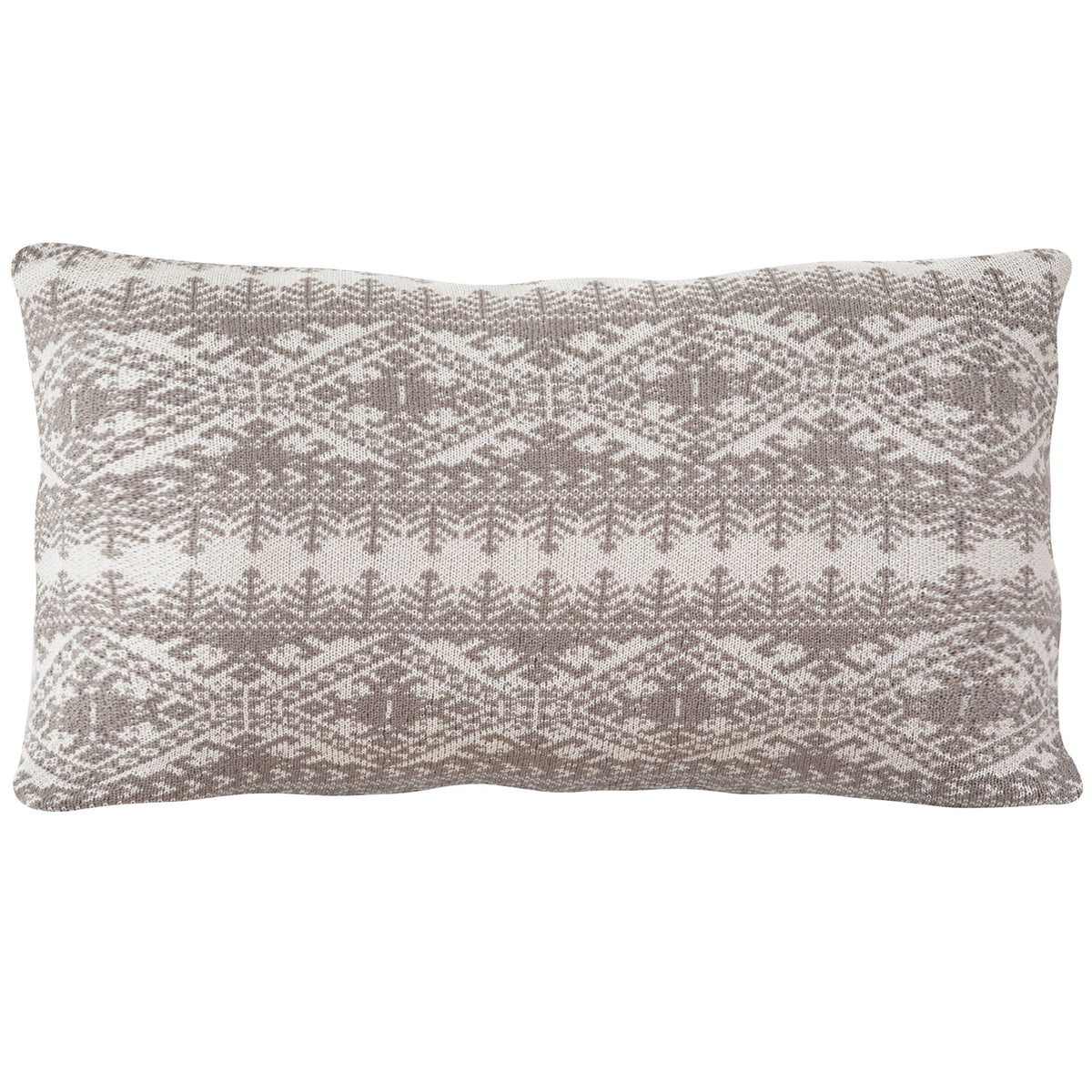 Fair Isle Knit Body Pillow, 21" x 35", Taupe, 1PC