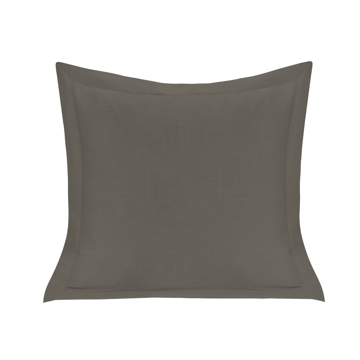 Luna Single Flanged Washed Linen Pillow, 20" x 20", Slate, 1PC