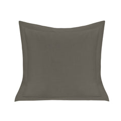 Luna Single Flanged Washed Linen Pillow, 20" x 20", Slate, 1PC