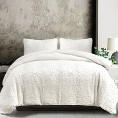 Porto Matelassé Duvet Cover, Super Queen, Vintage White, 1PC