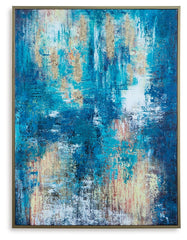 Scarlite - Teal / Gold Finish - Wall Art