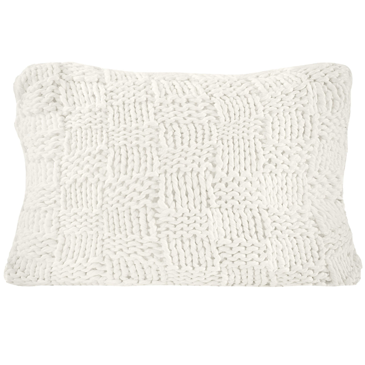 Chess Knit Dutch Euro Pillow, 28" x 38", Natural, 1PC