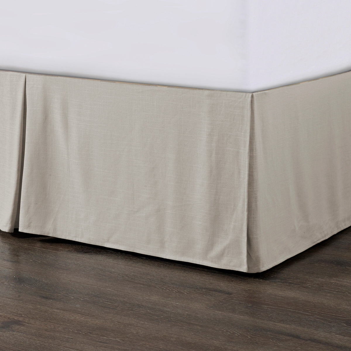 Hera Washed Linen Tailored Bed Skirt, Queen, Light Tan, 1PC