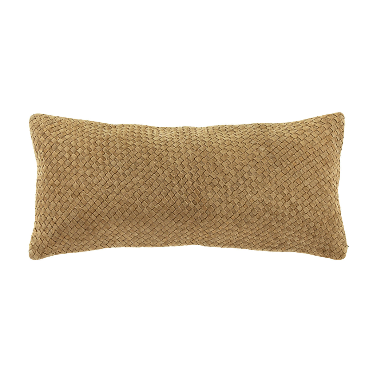 Woven Suede Lumbar Pillow, 14" x 30", Butterscotch, 1PC