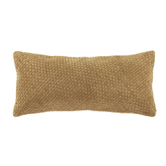 Woven Suede Lumbar Pillow, 14" x 30", Butterscotch, 1PC