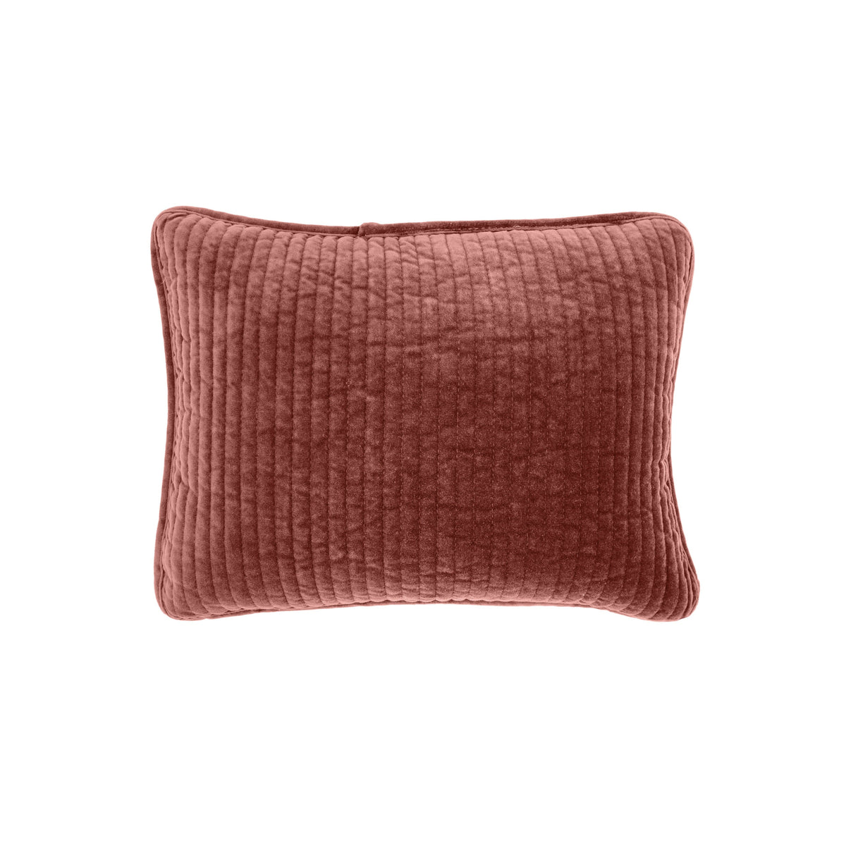 Stonewashed Cotton Velvet Boudoir Pillow, 12" x 16", Salmon, 1PC