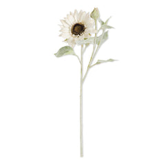 18" White Bloom & Blossom Sunflower