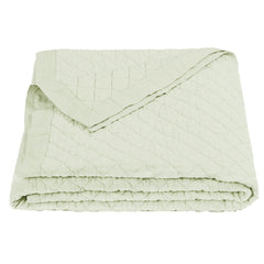 Linen Cotton Diamond Quilt, Full/Queen, Sea Foam, 1PC