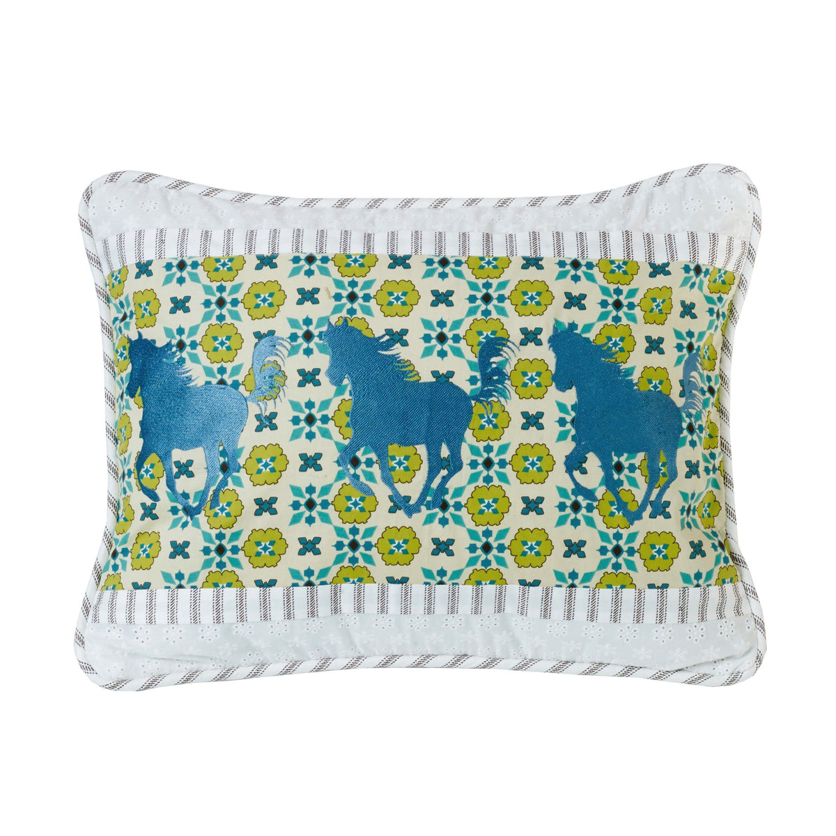 Horse Embroidery Pillow, 16" x 21", 1PC