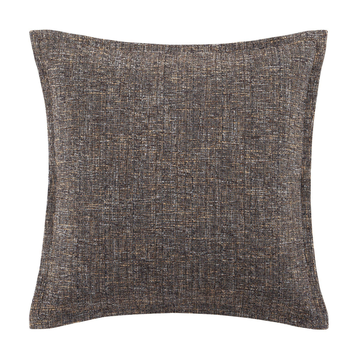 Tweed Euro Sham, 27" x 27", Brown, 1PC