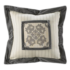 Stripe Embroidery Pillow, 18" x 18", 1PC