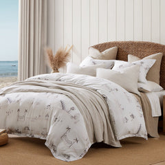 Seaside Lyocell Comforter Set, Super Queen, Taupe, 3PC