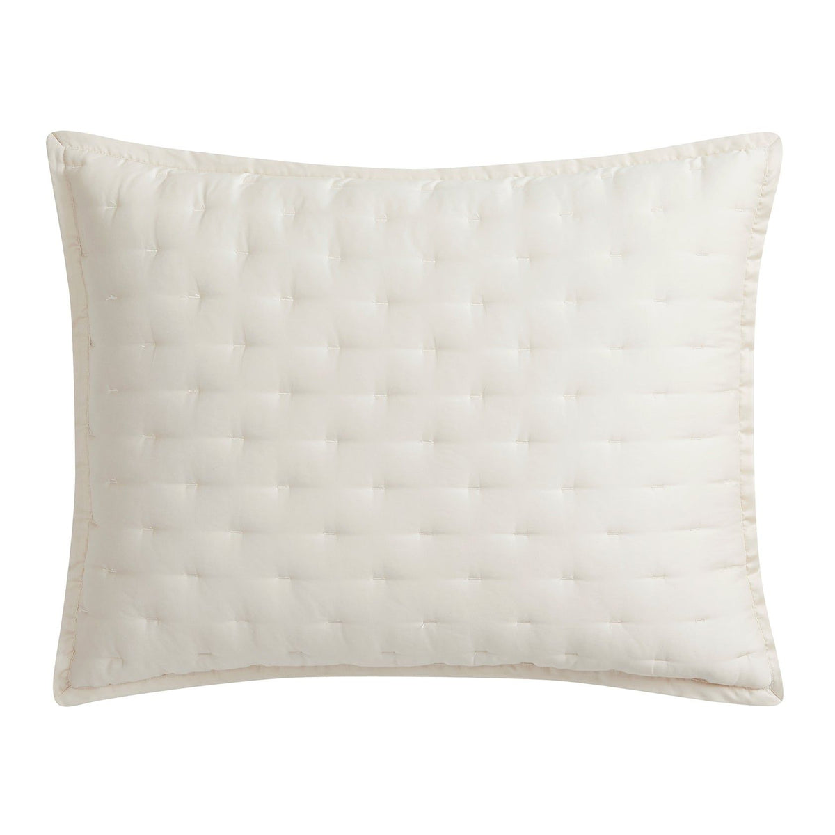 Lyocell Quilt Pillow Sham Set, 21" x 34", Ivory, 2PC