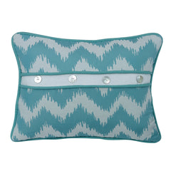 Chevron Print Button Detailed Pillow, 16" x 21", 1PC