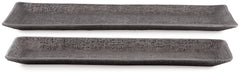Garekton - Pewter Finish - Tray Set (Set of 2)