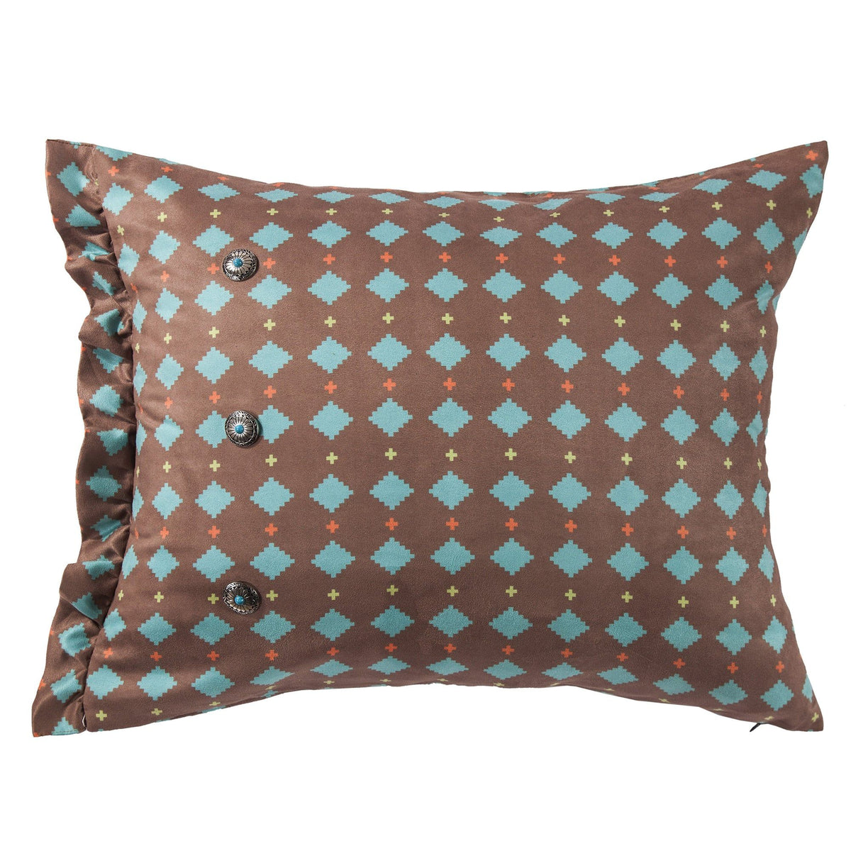 Serape Printed Multi-Diamond Suede Pillow, 16" x 26", 1PC