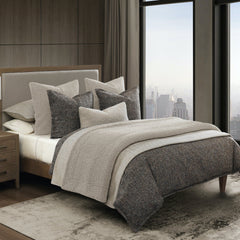 Tweed Duvet Cover Set, Queen, Brown, 3PC