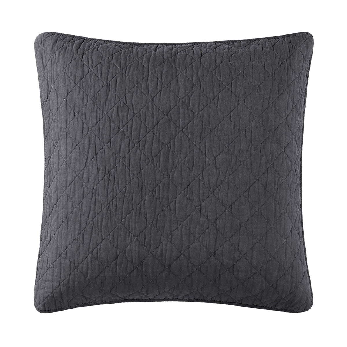 Cotton Comfort Euro Sham, 27" x 27", Charcoal, 1PC