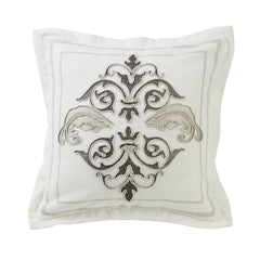 Charlotte Square Flanged & Outlined Embroidered Pillow, 18" x 18", 1PC