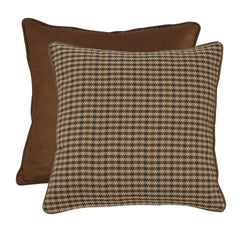 Crestwood Houndstooth & Suede Reversible Euro Sham, 27" x 27", 1PC