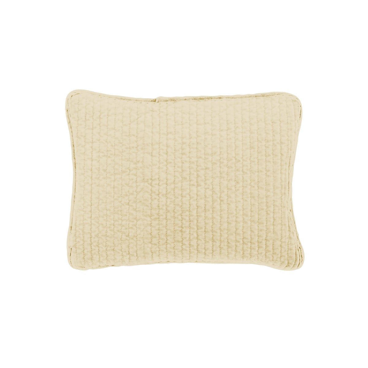 Stonewashed Cotton Velvet Boudoir Pillow, 12" x 16", Light Tan, 1PC