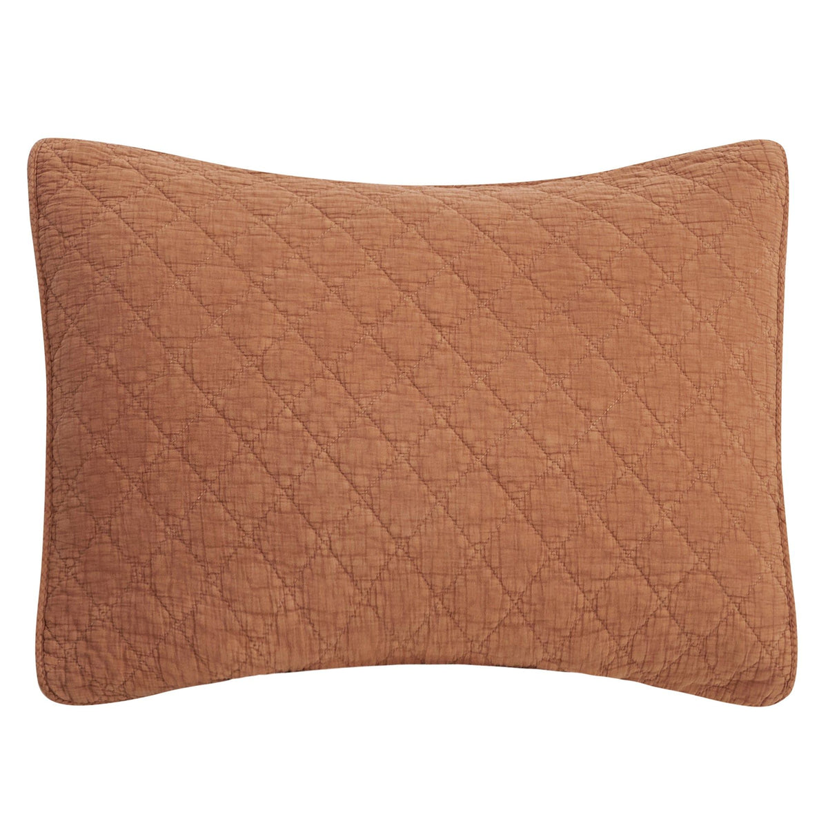 Stonewashed Cotton Gauze Pillow Sham, 21" x 34", Copper, 1PC