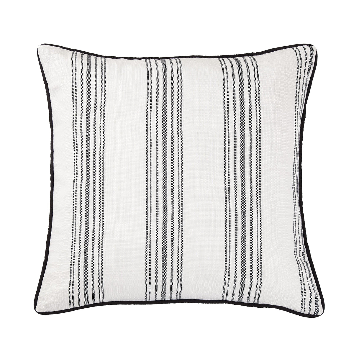 Blackberry Striped Piping Euro Sham, 27" x 27", 1PC
