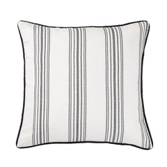 Blackberry Striped Piping Euro Sham, 27" x 27", 1PC