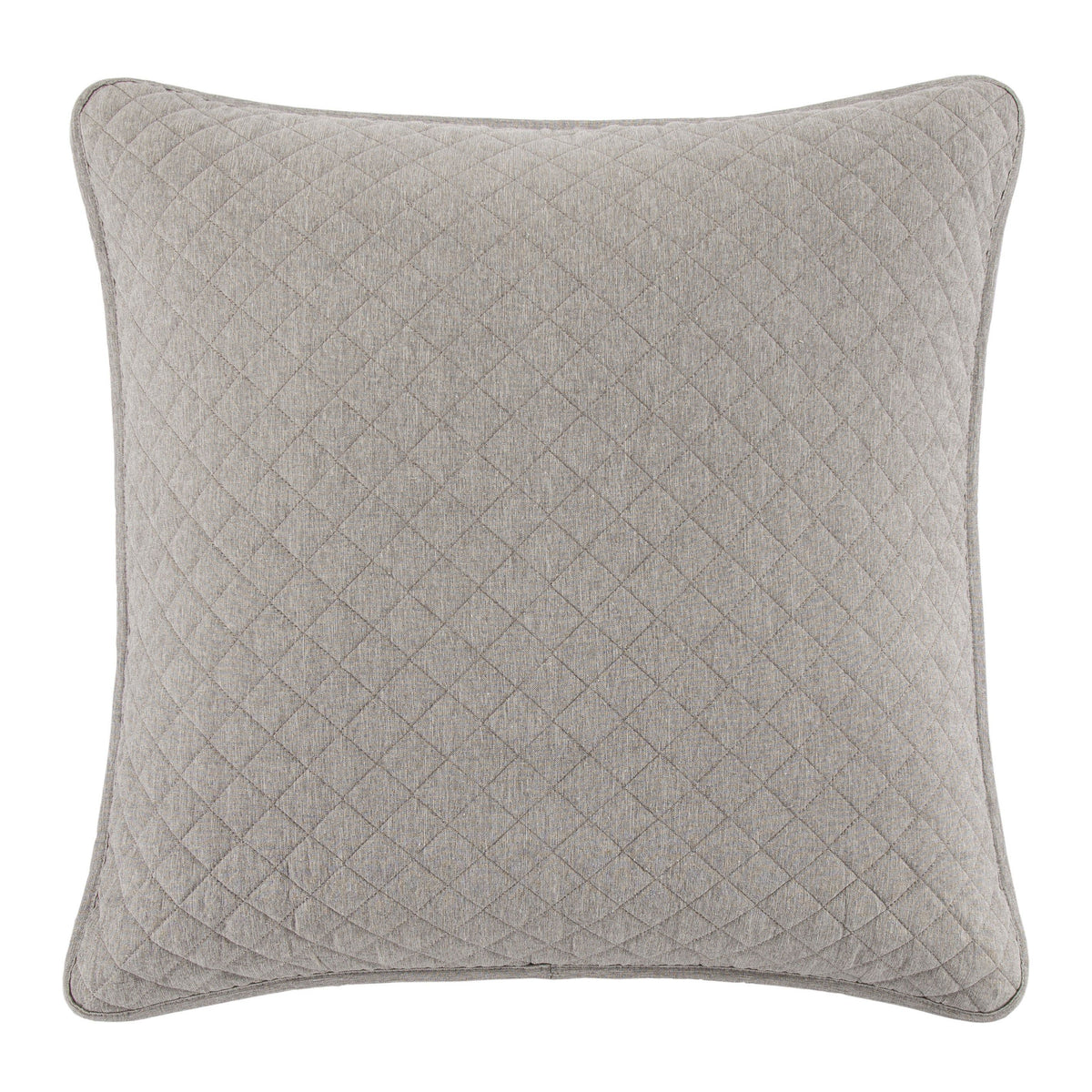 Anna Diamond Quilted Euro Sham, 27" x 27", Taupe, 1PC