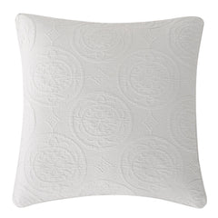 Verona Matelassé Euro Sham, 27" x 27", Vintage White, 1PC