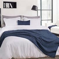 Stonewashed Cotton Waffle Weave Coverlet, Full/Queen, Navy, 1PC