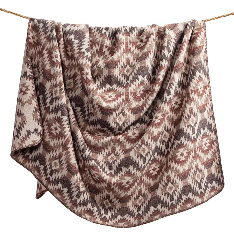 Mesa Wool Blend Throw Blanket, Full/Queen, Teddy-Lined, 1PC