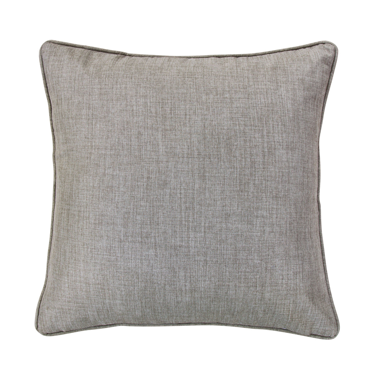 Solid Taupe Faux Linen Euro Sham, 27" x 27", 1PC