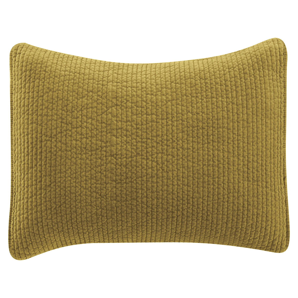 Stonewashed Cotton Velvet Quilted Pillow Sham, 21" x 34", Tuscan, 1PC