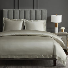 High Shine Satin Duvet Cover Set, Super King, Champagne, 3PC