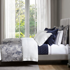 Pastoral Jacquard Comforter Set, Super King, Silver, 3PC