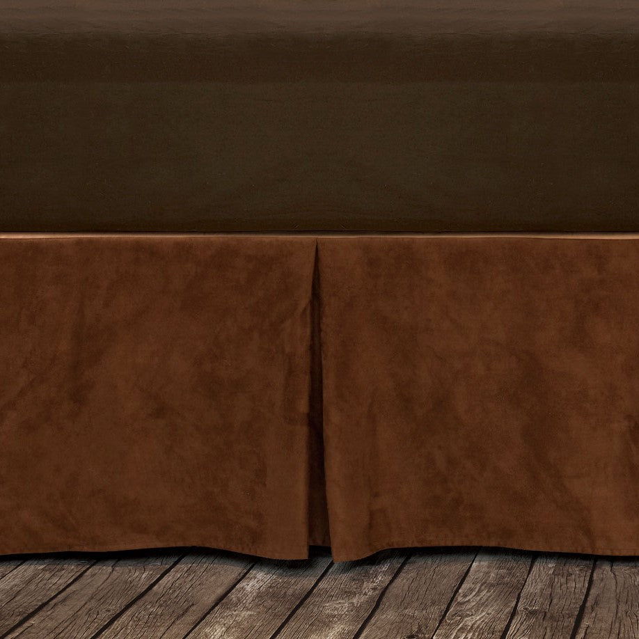 Copper Faux Suede Bed Skirt, Full, 1PC
