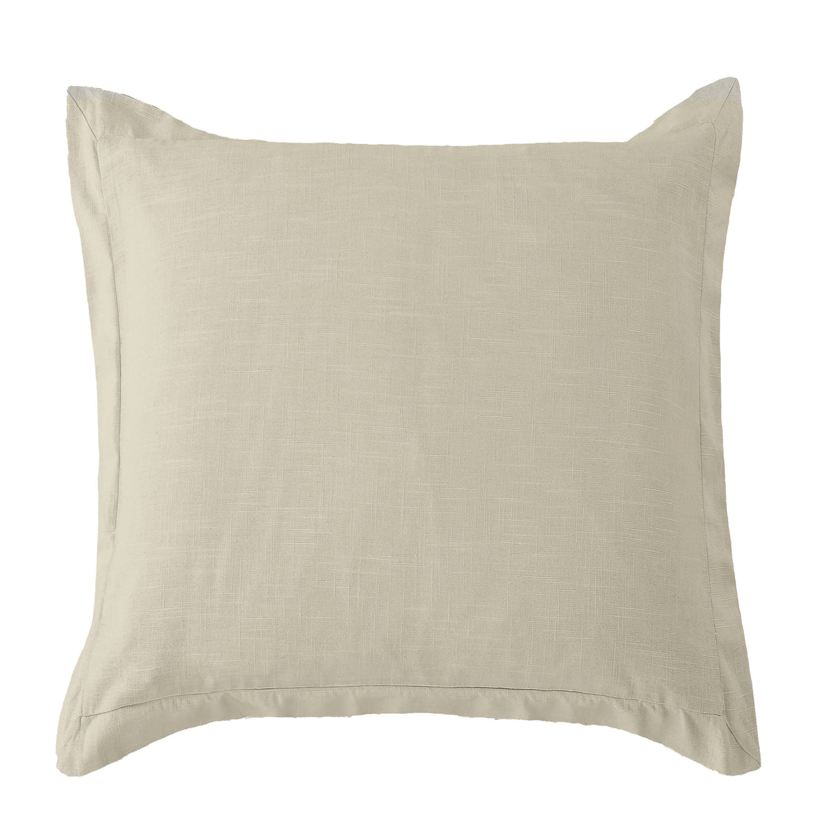Luna Washed Linen Tailored Euro Sham, 27" x 27", Light Tan, 1PC