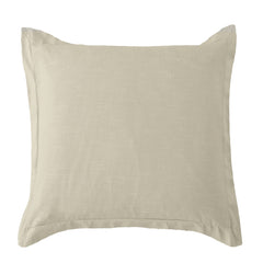 Luna Washed Linen Tailored Euro Sham, 27" x 27", Light Tan, 1PC