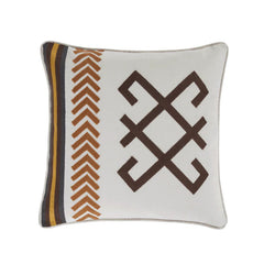 Toluca Canvas Embroidered Cotton Pillow, 1PC