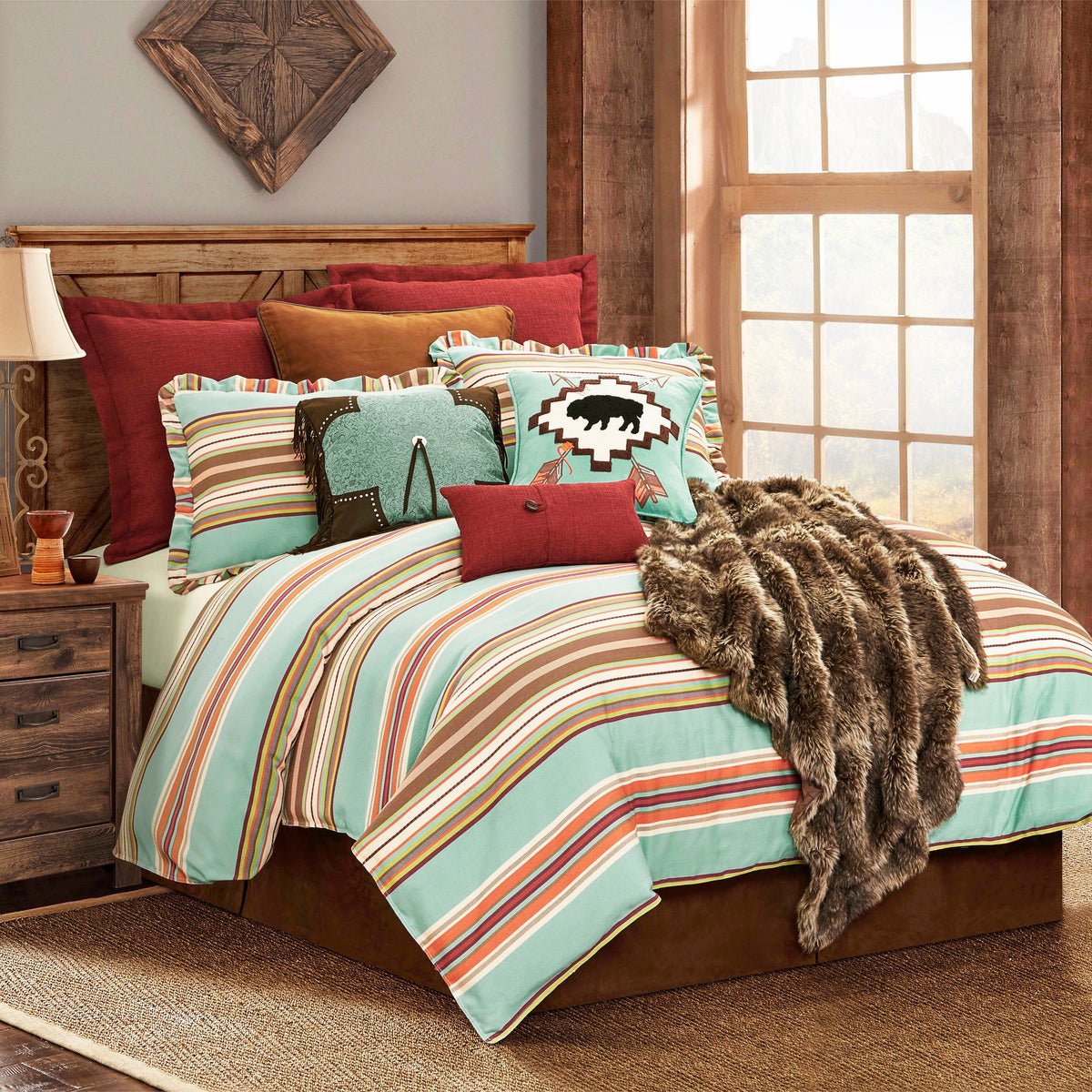 Serape Comforter Set, Super Queen, 3PC