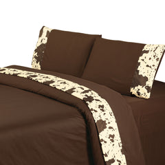 350TC Cowhide Sheet Set, King, Chocolate, 4PC