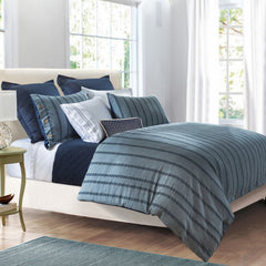 Harper Stripe Duvet Cover Set, Super King, 3PC
