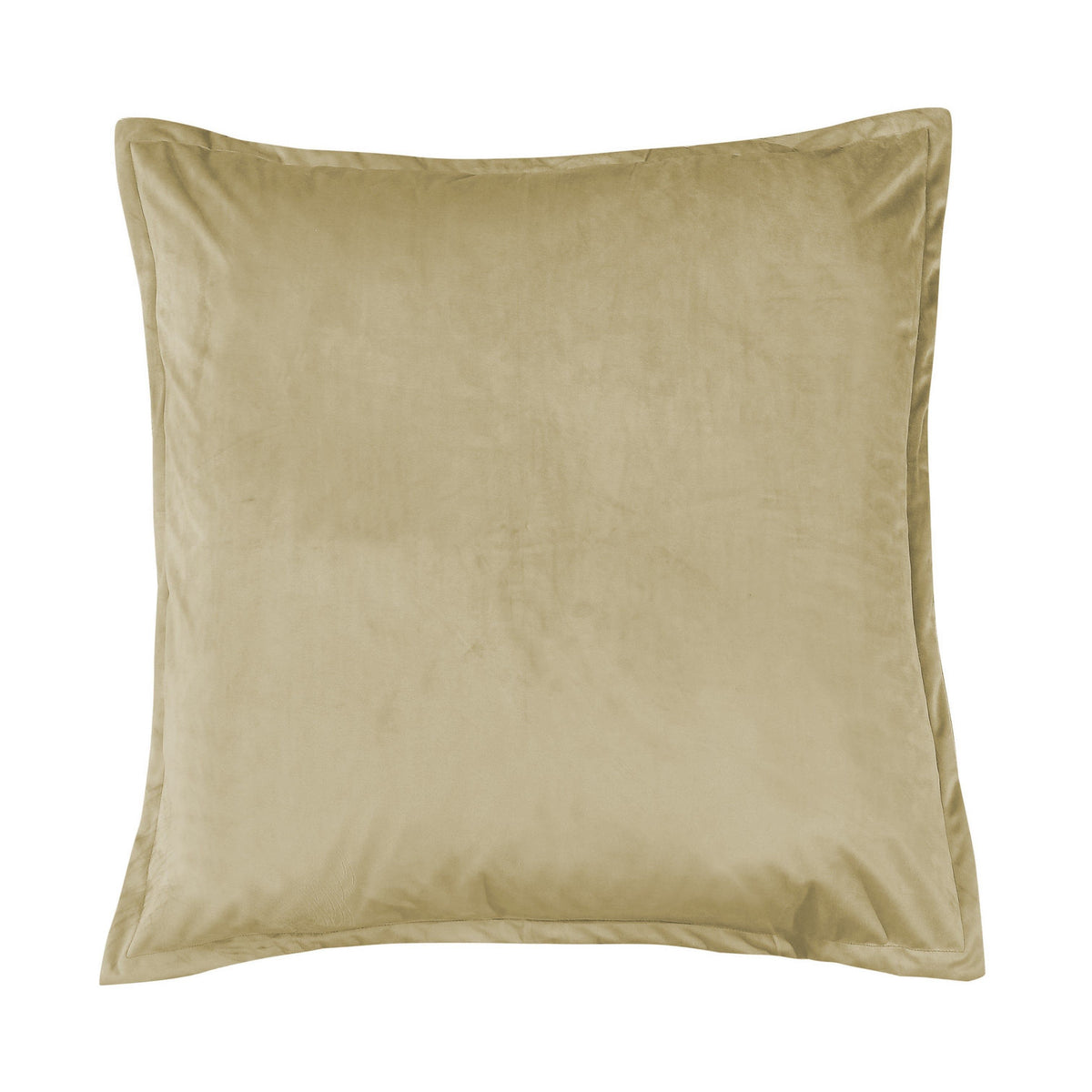 Velvet Flanged Euro Sham, 27" x 27", Oatmeal, 1PC