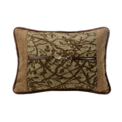 Highland Lodge Tree Buckle Detailed Lumbar Pillow, 14" x 20", 1PC