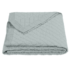 Linen Cotton Diamond Quilt, Twin, Seaglass, 1PC
