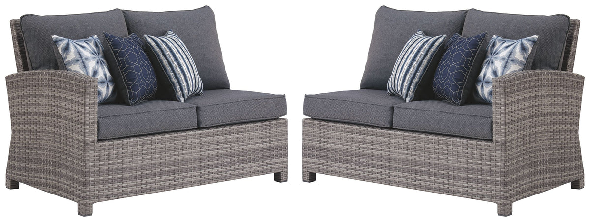 Salem - Gray - Raf / Laf Loveseat W/Cush (Set of 2)